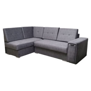 Kanapa rogowa z pólką wysuwaną typu barek