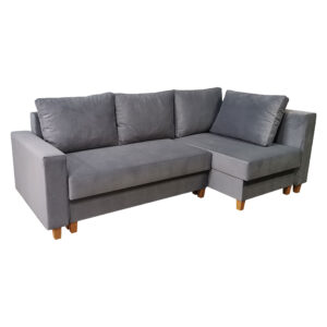 Popielaty nowoczesny narożnik