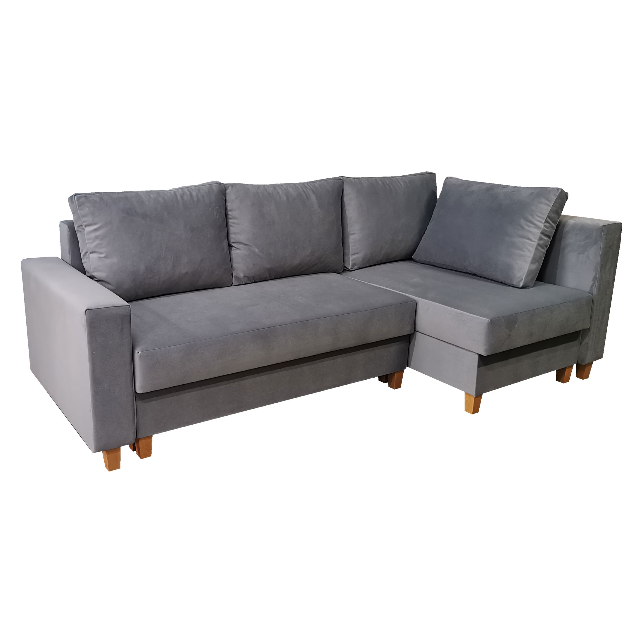 Popielaty nowoczesny narożnik