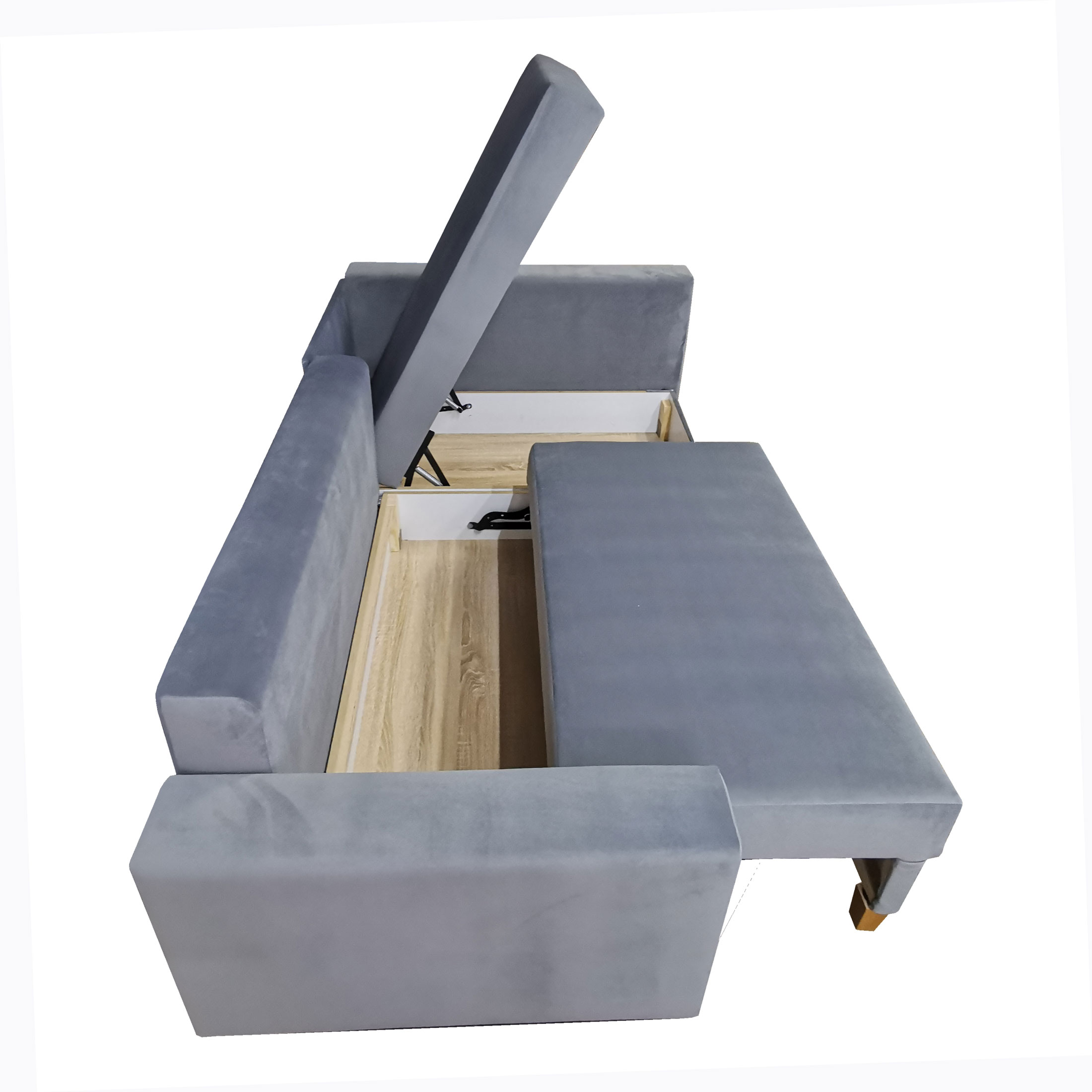 Popielaty nowoczesny narożnik - obrazek 3