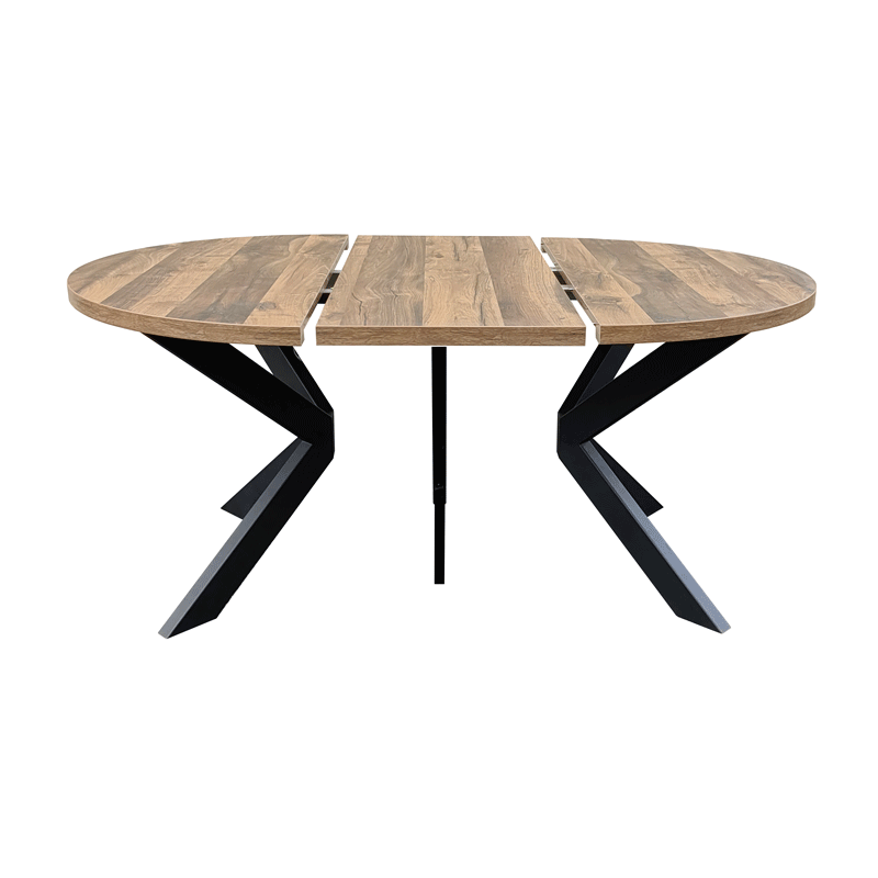 Stół okrągły fi 110+50+50 egger dab hanton ciemny 2,1m - obrazek 5