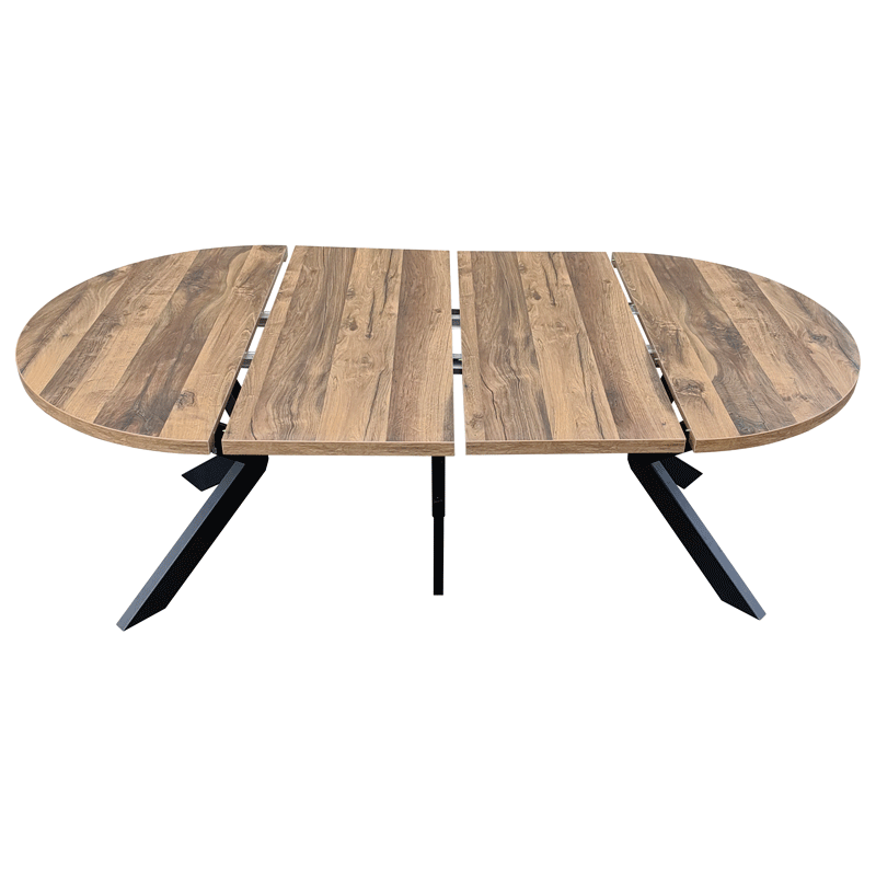 Stół okrągły fi 110+50+50 egger dab hanton ciemny 2,1m - obrazek 7