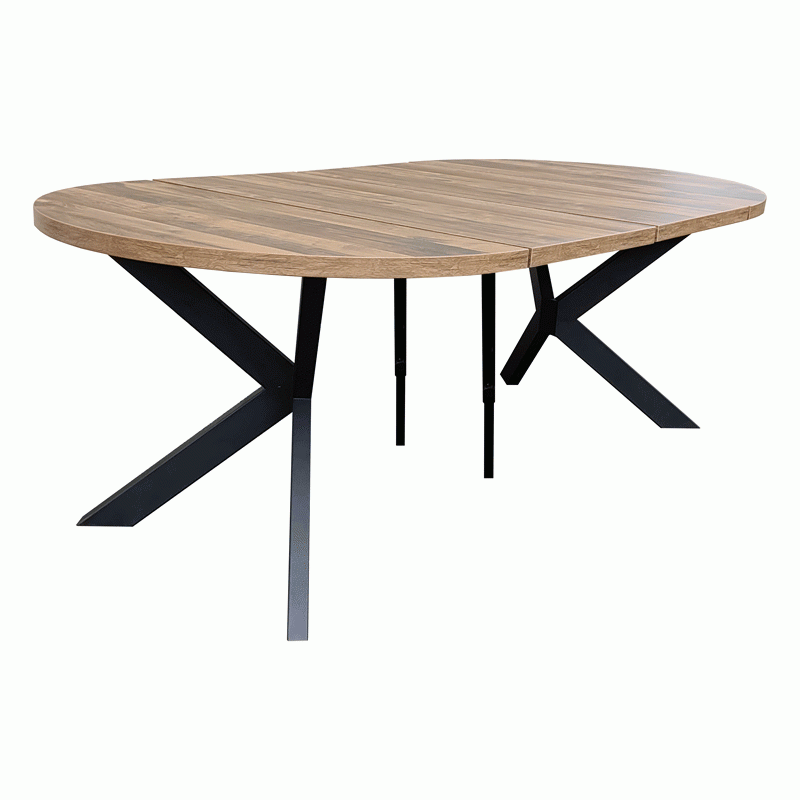 Stół okrągły fi 110+50+50 egger dab hanton ciemny 2,1m - obrazek 2