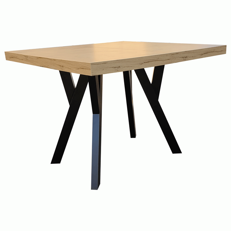 Stół kwadratowy 100*100+50+50+50+50 dąb lancelot 3metry