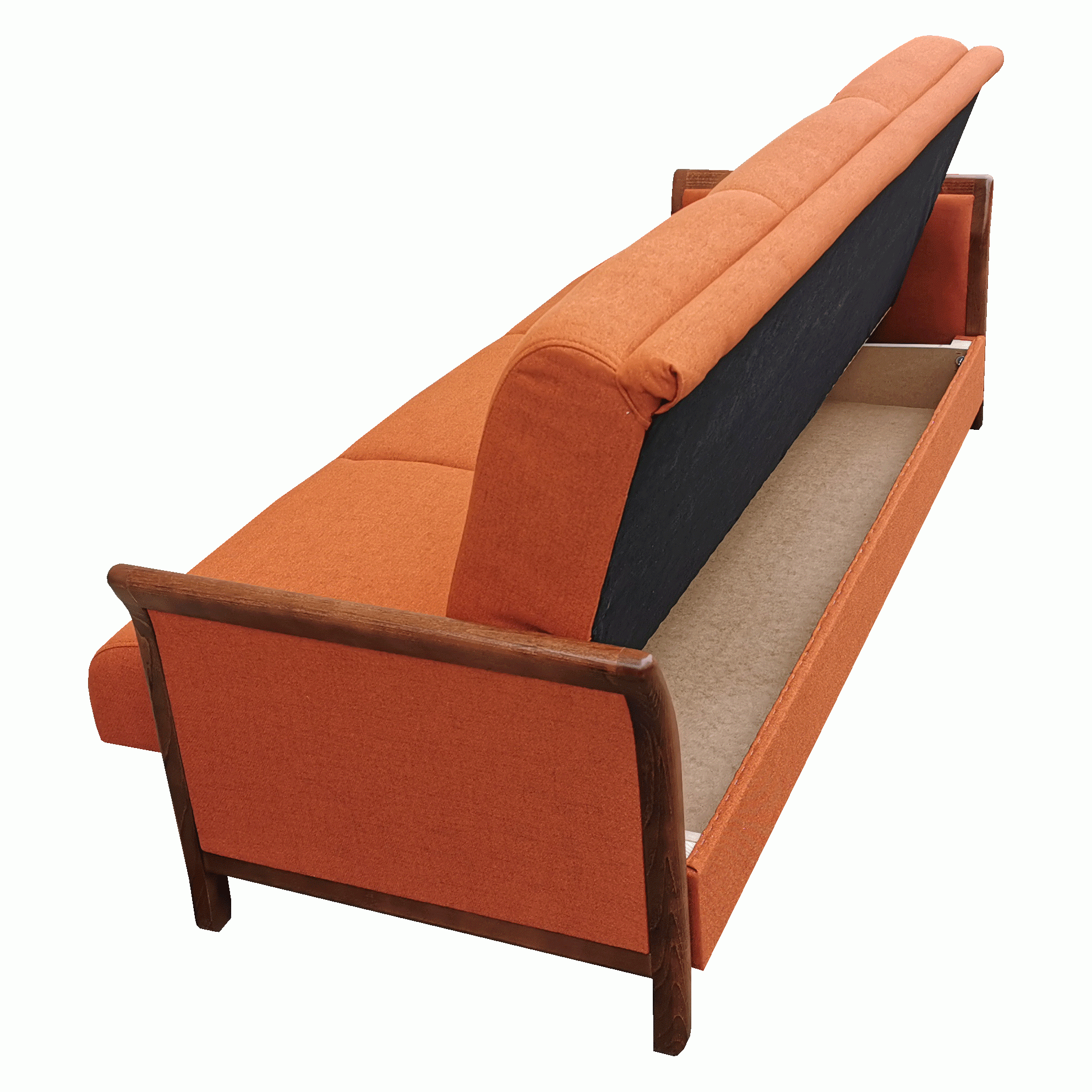 wersalka z pojemnikiem na pościel,