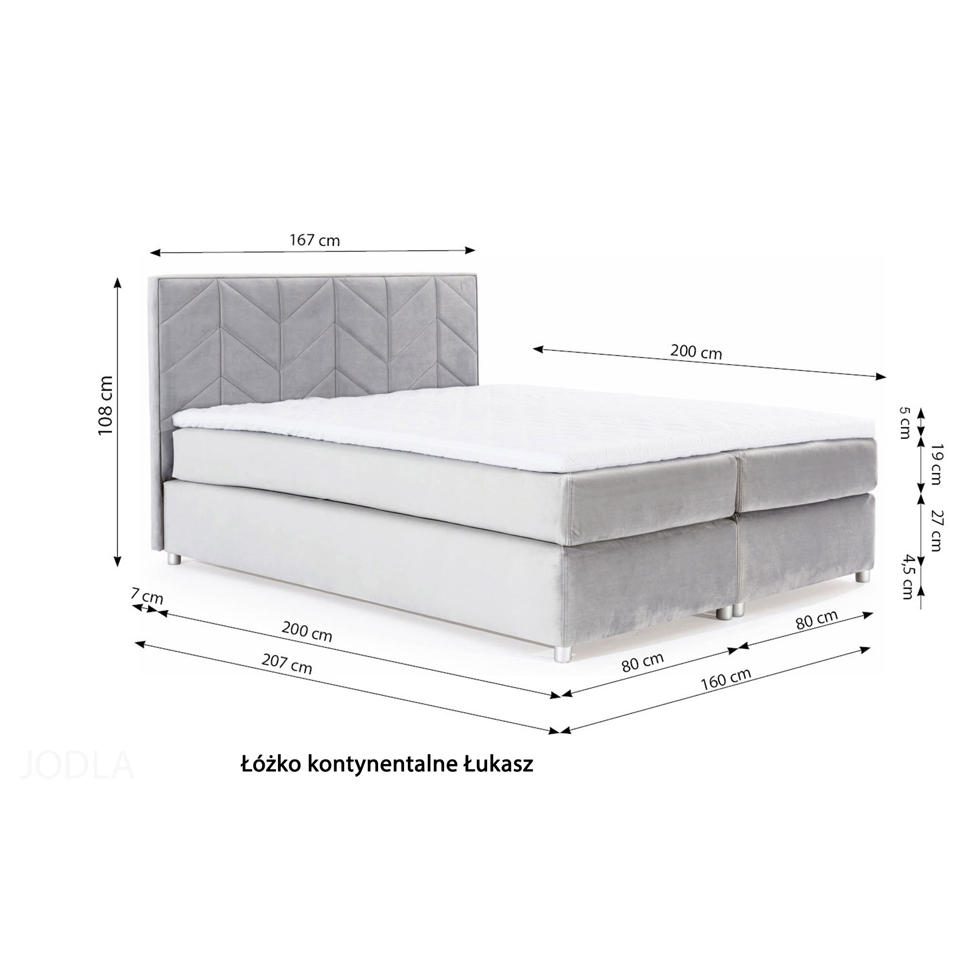 Łóżko kontynentalne Łukasz - obrazek 13