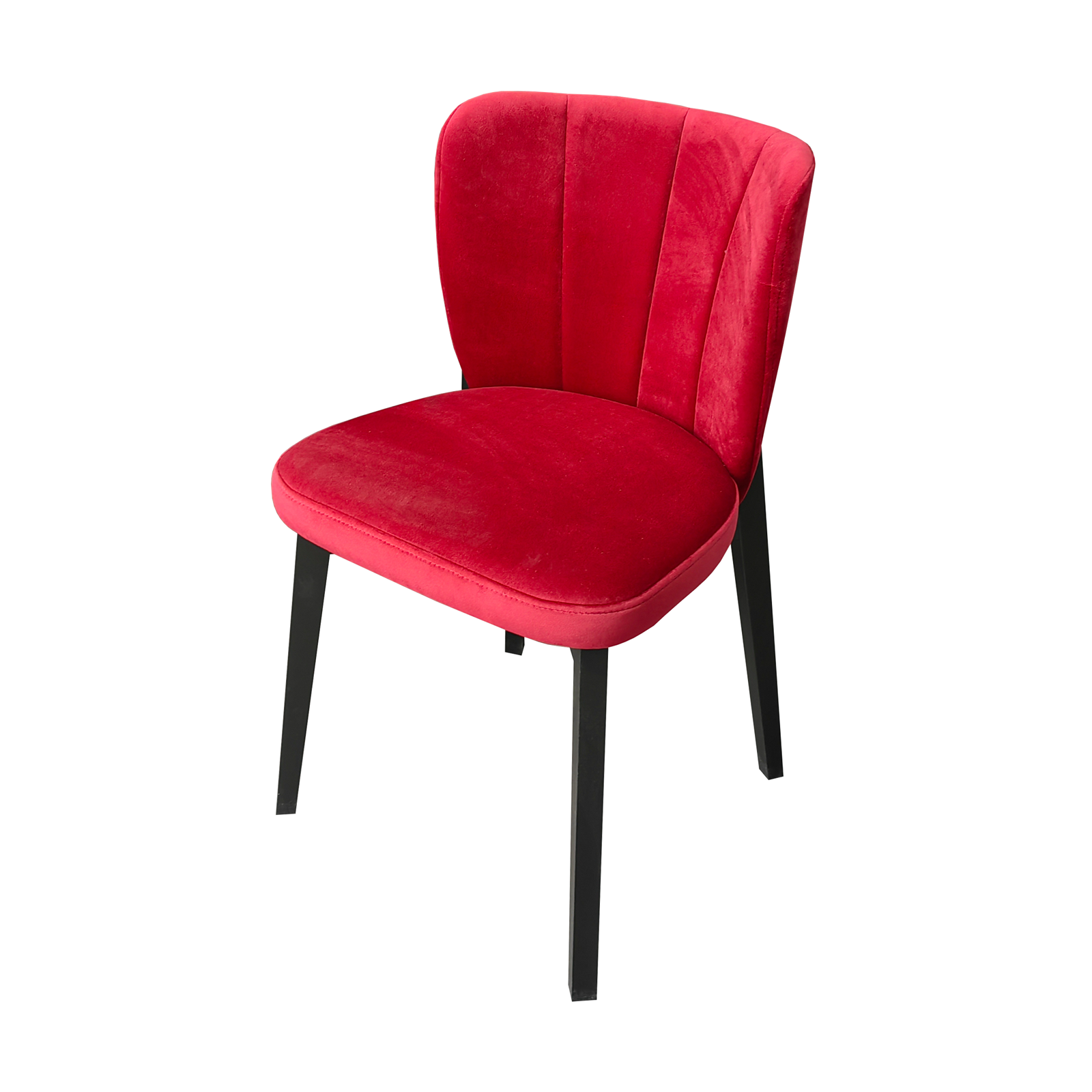 czarny stół laminowany z 6 czerwonymi krzesełkami - obrazek 4