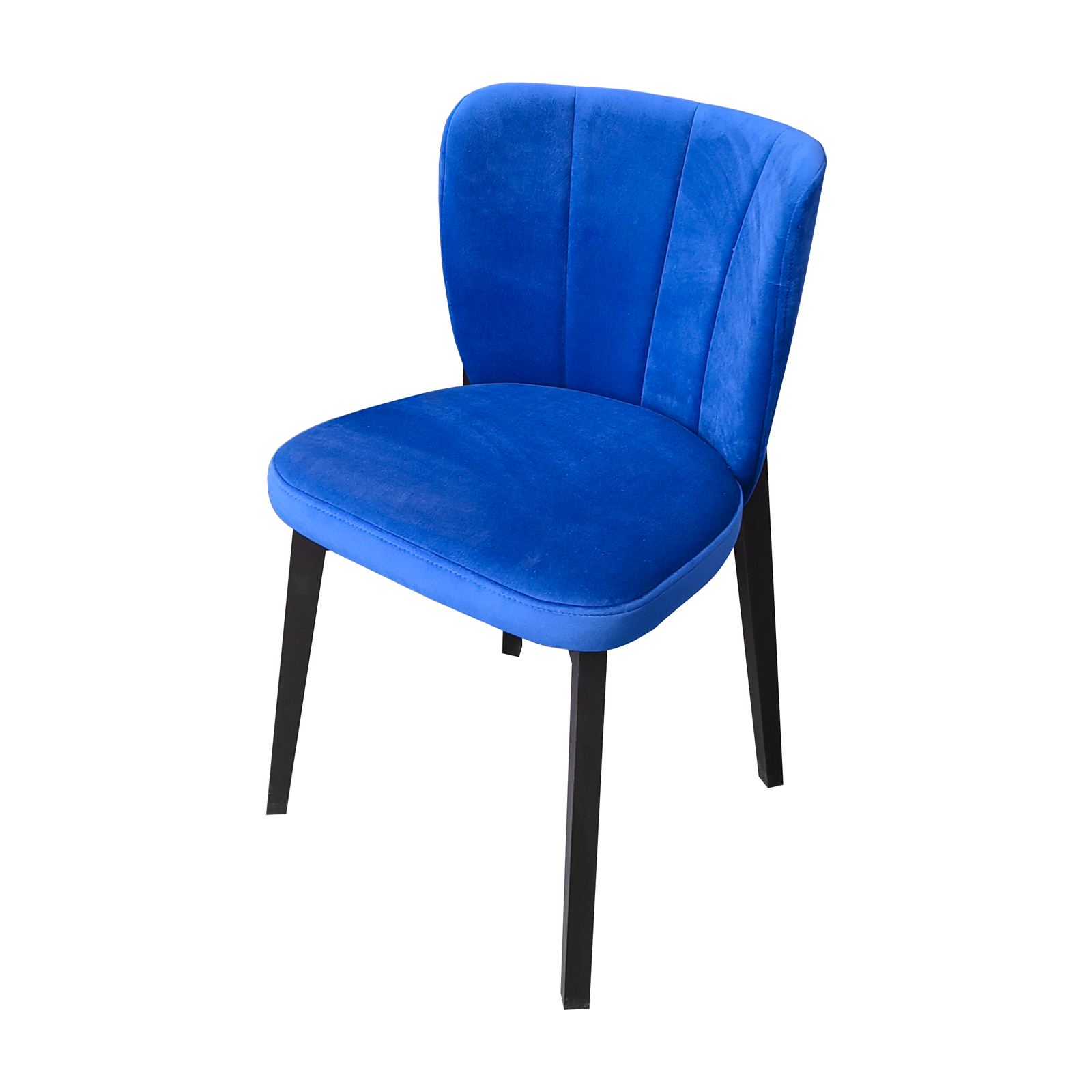 Prostokątny czarny stół z 6 krzesłami niebieskimi - obrazek 4