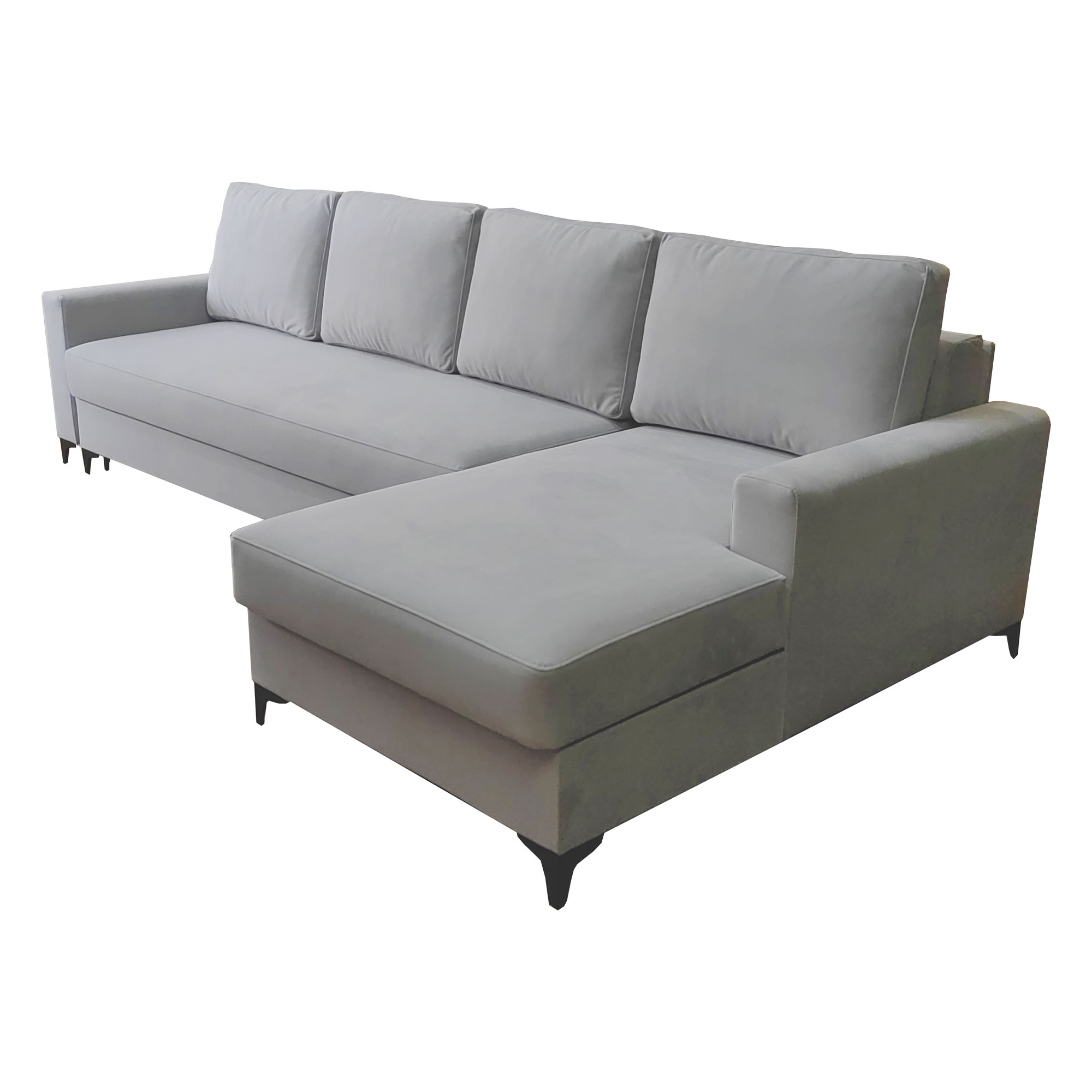 Duży narożnik popielaty 310 x 160 cm Kamila z funkcją spania - obrazek 2