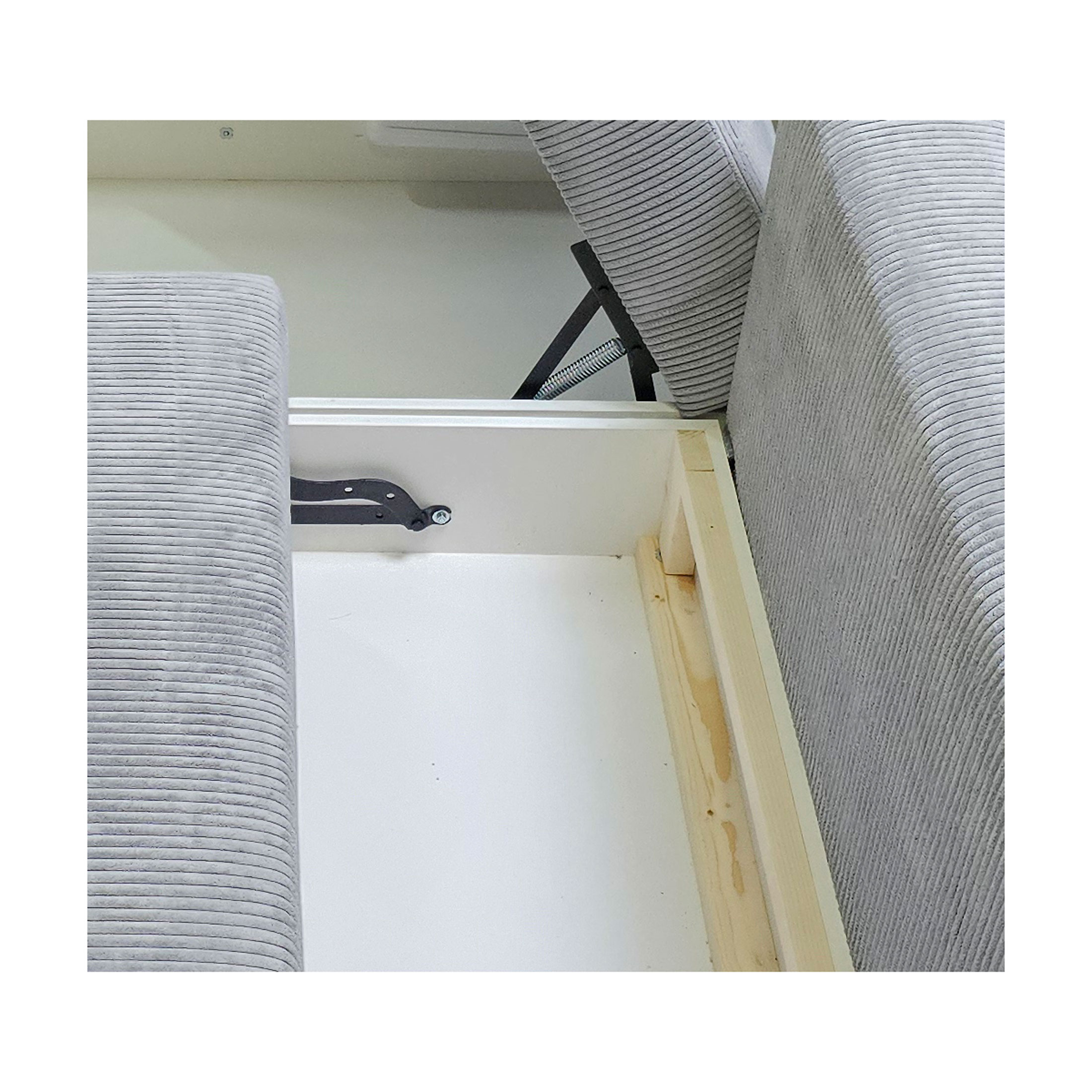 Narożnik dwustronny skandynawski sztruks popielaty - obrazek 5