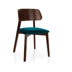 Krzesło 041 nowoczesne z zieloną tapicerką