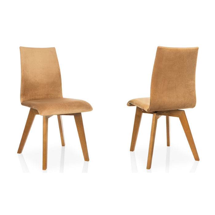 Krzesło 040 beżowe ze sprężystym oparciem - obrazek 2