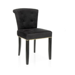 Krzesło 043 czarne pikowane z cekinami złotymi