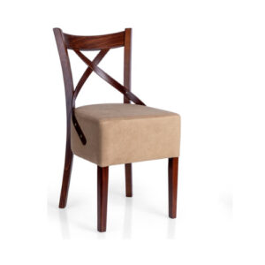 Krzesło 046 stylowe z beżową tapicerką