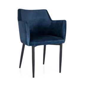 Krzesło 128 z podłokietnikiem na metalowych nogach