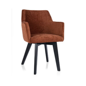 Krzesło 129 z podłokietnikiem na drewnianych nogach