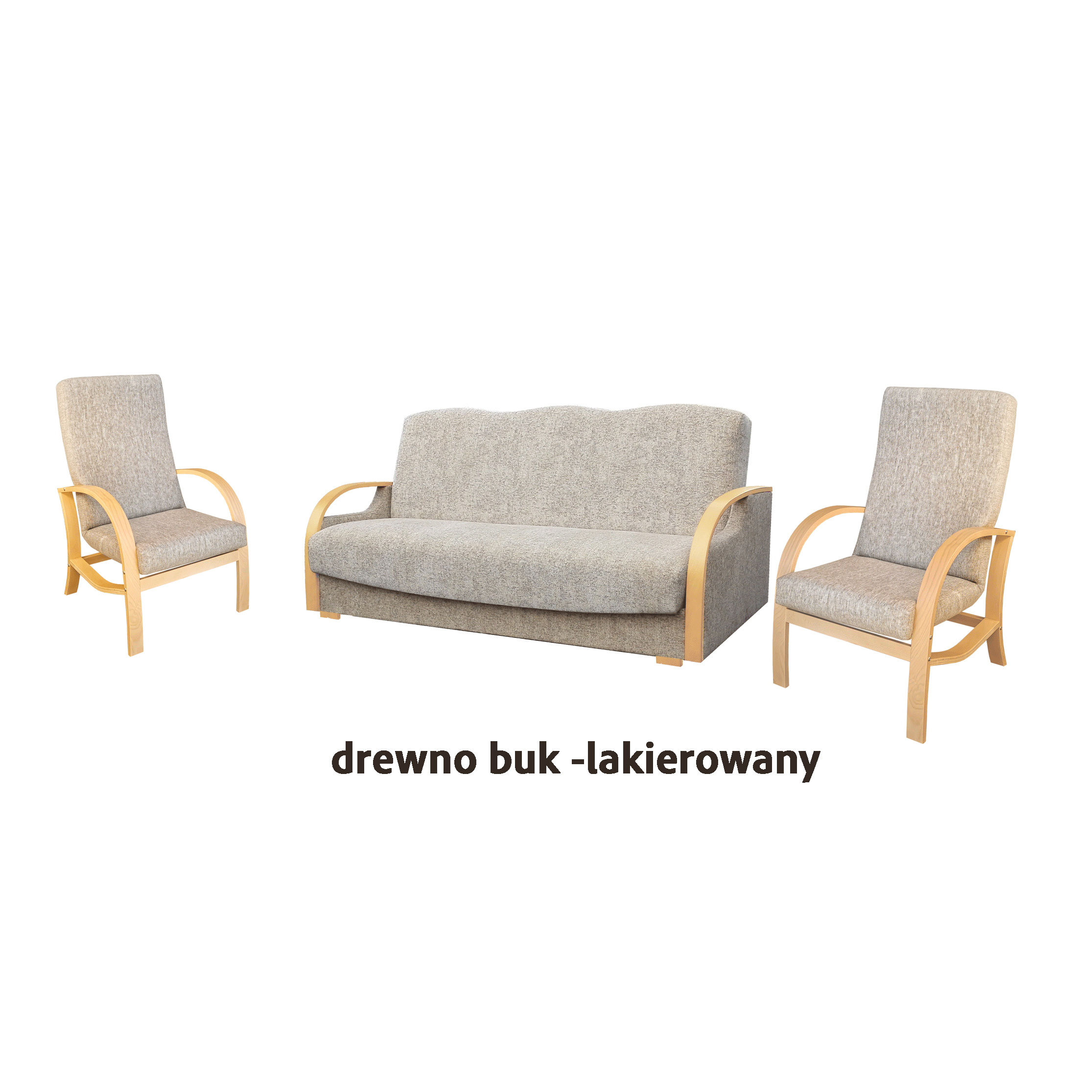 Beżowy komplet wypoczynkowy MILENA - obrazek 9