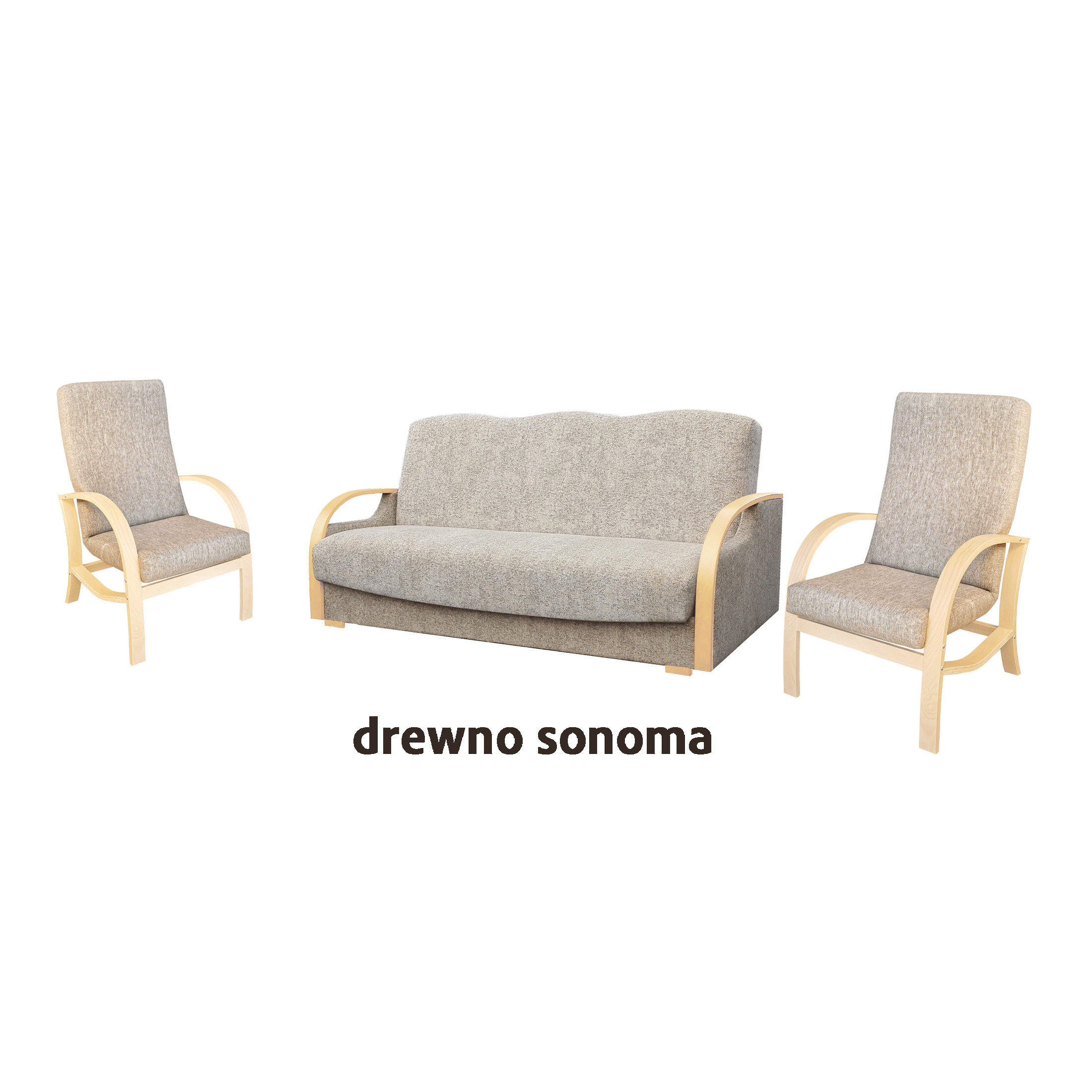 Beżowy komplet wypoczynkowy MILENA - obrazek 10